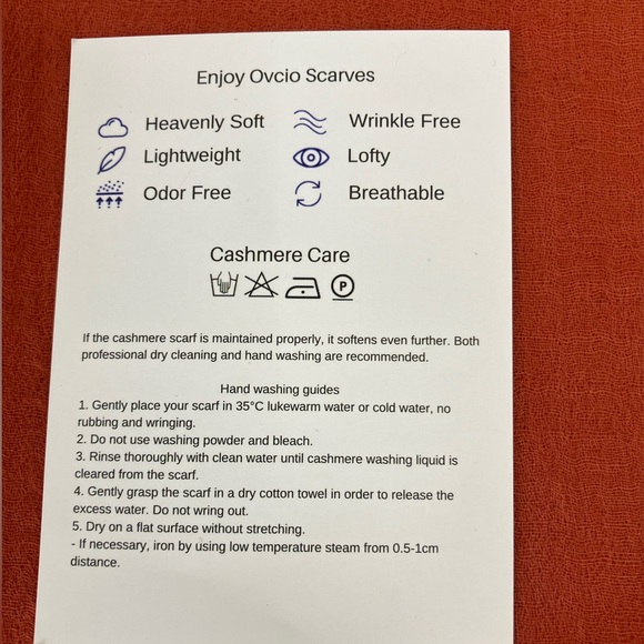 Orange/Rust Cashmere Scarf/Shawl - Picture 10 of 13